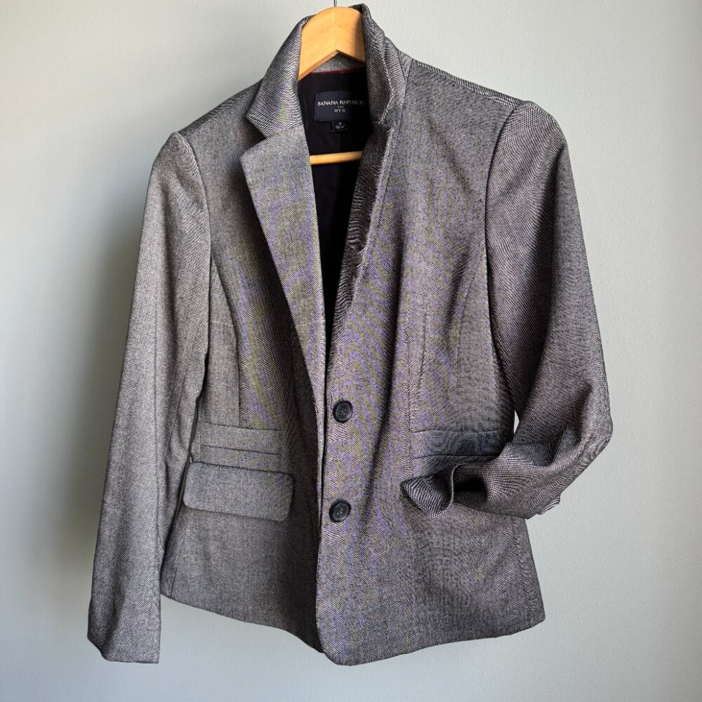 Charcoal Gray Classic Blazer Jacket 2P - Picture 4 of 16